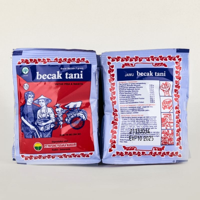 Jamu Becak Tani - Payung Pusaka ( Isi 25 Sachet )