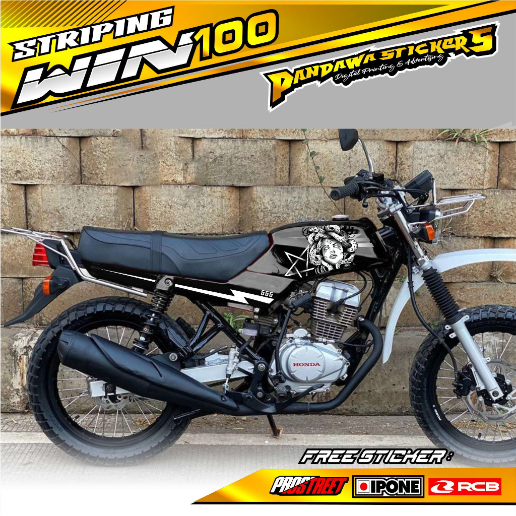 STRIPING VARIASI HONDA WIN 100 / STICKER LIST VARIASI MOTOR HONDA WIN 100