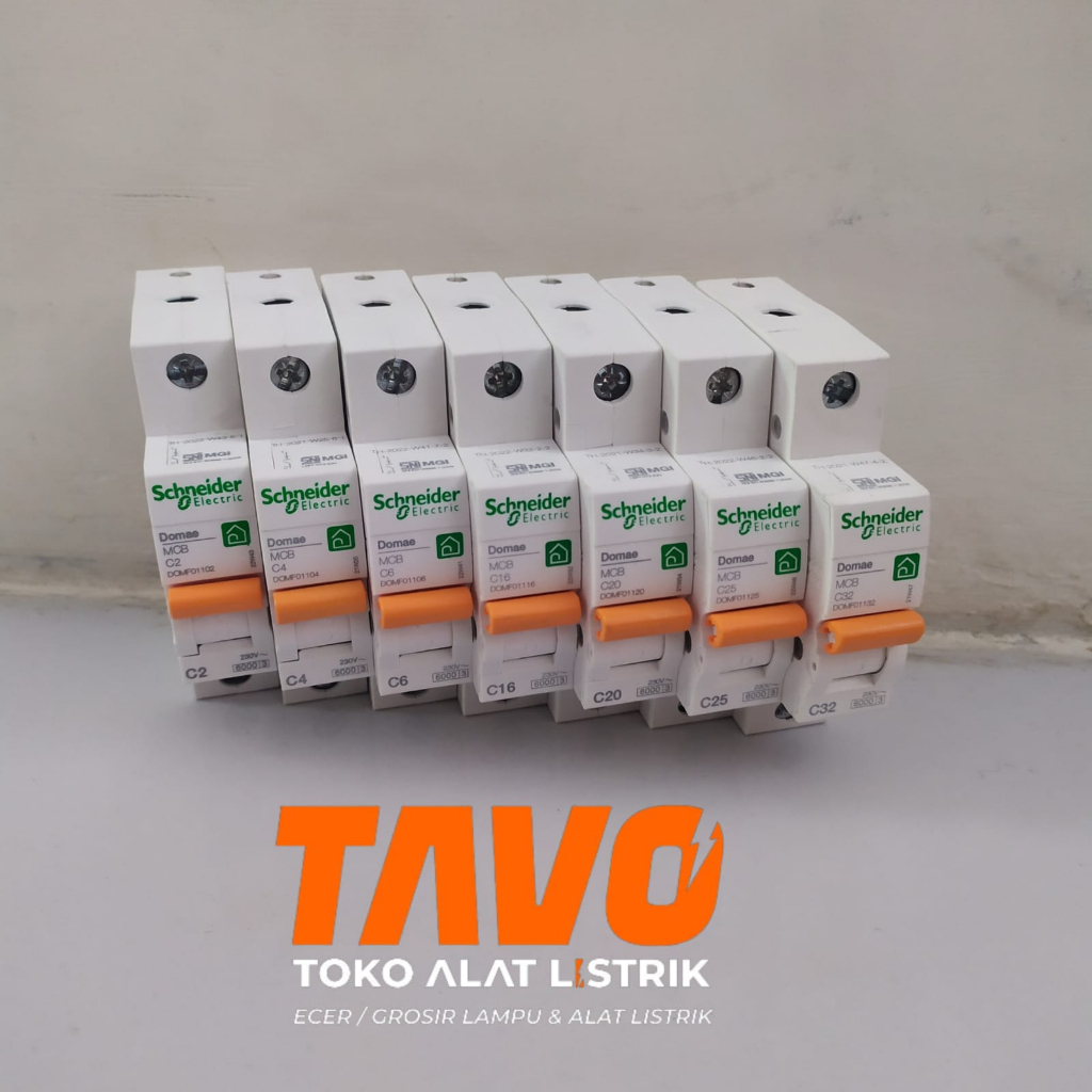 MCB Schneider DOMAE Merlin Gerin (100% ORI) 2A 4A 6A 10A 16A 20A 25A 32A 40A