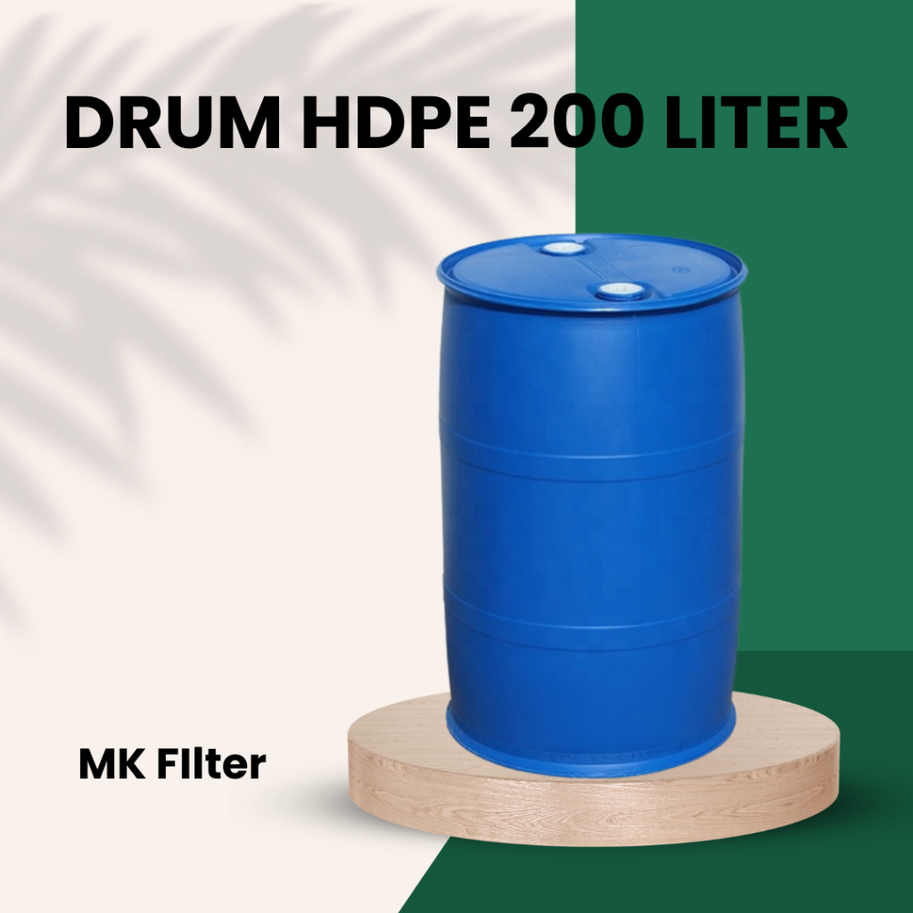 Drum HDPE Biru Tebal Bekas @ 200 Liter - Drum Plastik - Tong Plastik