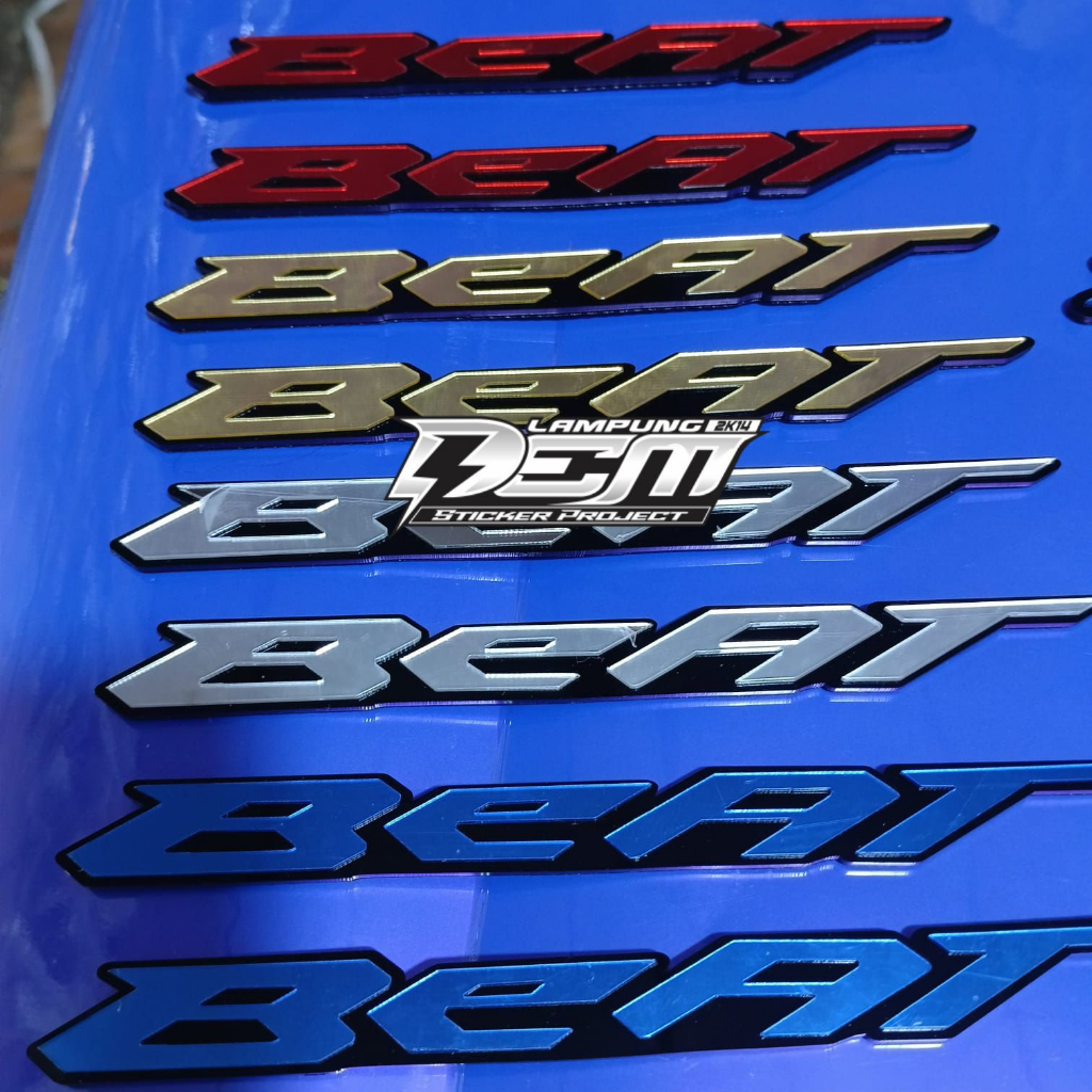 Emblem Honda BEAT Timbul Logo Motor 3D Akrilik Variasi bukan stiker