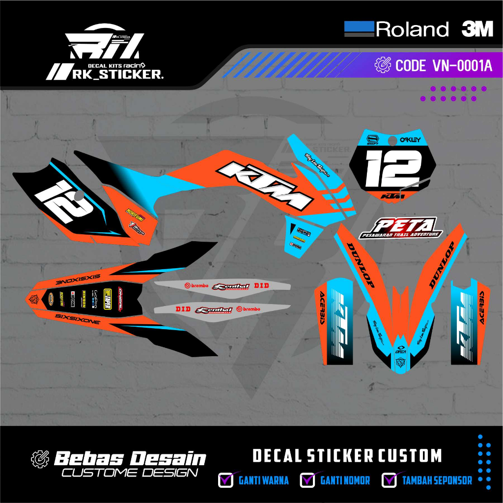 DECAL KTM 85 2014-2016 / KTM SIXDAY / KTM 85 OLD