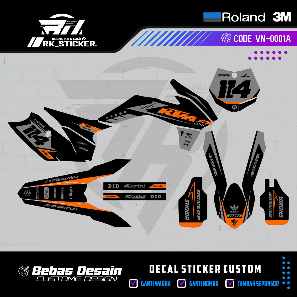 DECAL KTM 85 2014-2016 / KTM SIXDAY / KTM 85 OLD
