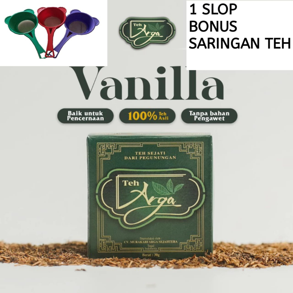 

JUAL TEH ARGA VANILA 30 GRAM - TEH TUBRUK - 1 SLOP ISI 10 BOX 30 GRAM,TEH ARGA,TEH WANGI,TEH NIKMAT,TEH SEGER ,TEH PALING NIKMAT, TEH PALING SEGER,TEH PALING NIMAT,TEH PALING WANGI,TEH TEGAL,TEH GOPEK, TEH TONG TJI,