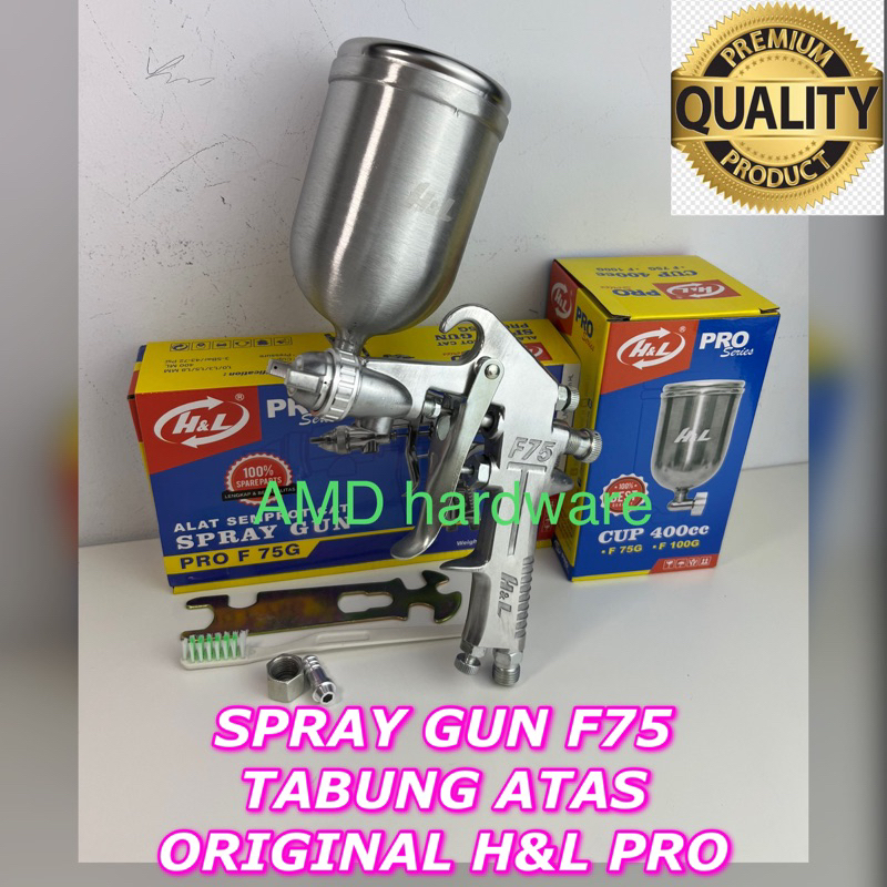 TEKIRO ORIGINAL JAPAN SPRAY GUN F 75 G TABUNG ATAS SPET SEMPROTAN CAT KOMPRESOR ANGIN F75 Kapusi NLG
