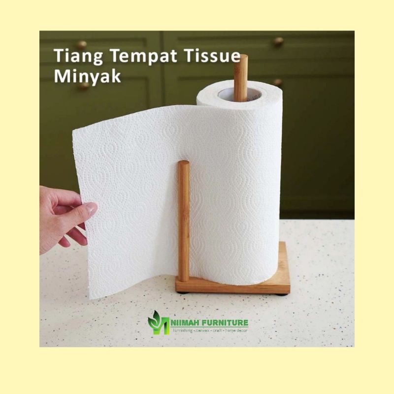 Tempat Tissue Tisu Gulung Dapur Kayu Jati Belanda / Napkin Holder / wooden roll tissue