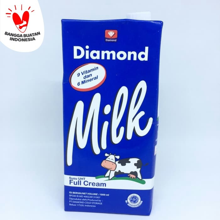 

Susu Diamond UHT Full Cream Plain 1L