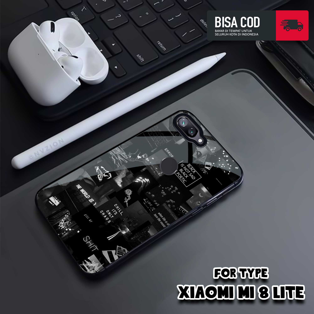Case XIAOMI Mi 8 LITE - MOTIF AESTHETIC - Casing Hp XIAOMI Mi 8 LITE - Hardcase Premium Glossy - Sil