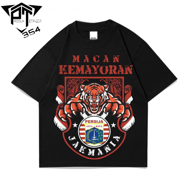 KAOS BAJU PERSIJA Macan Kemayoran - TSHIRT  JERSEY BOLA ORIGINAL VINTAGE - HITAM PRIA WANITA DEWASA