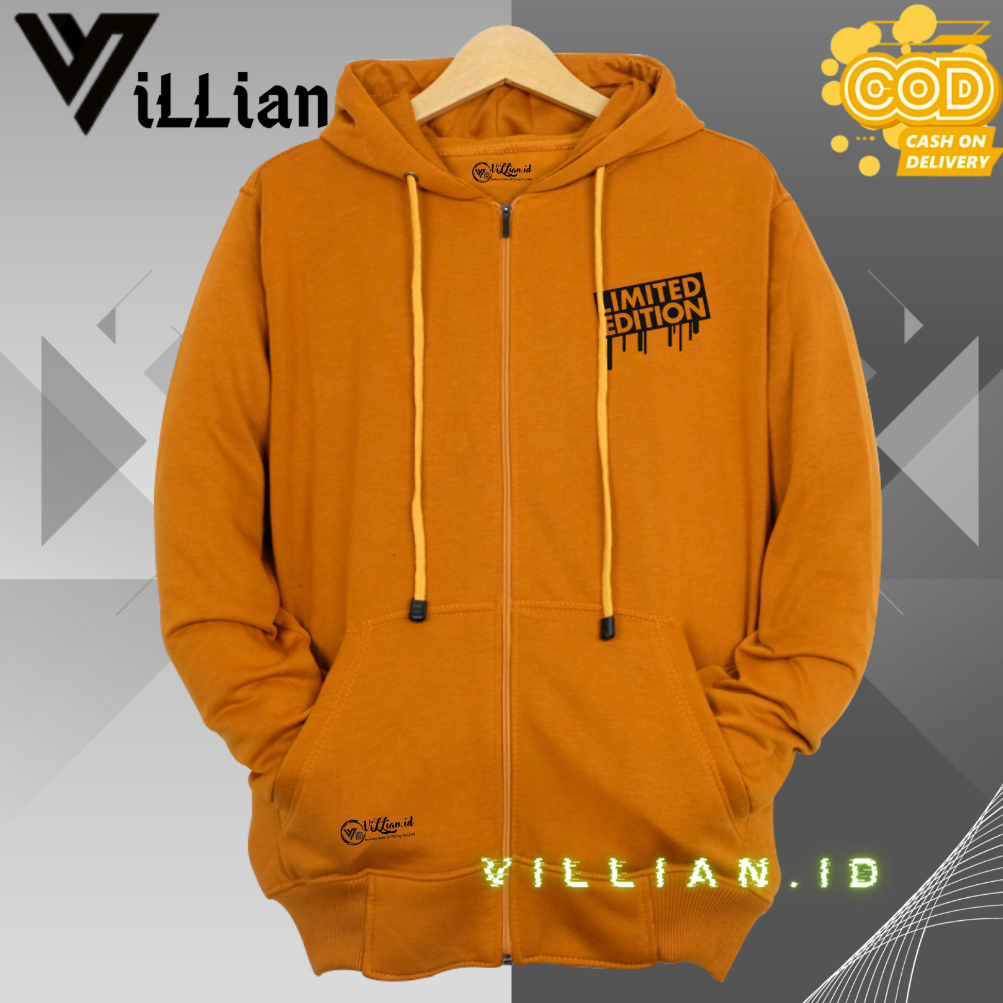 Jaket Hoodie Resleting Polos Pria Wanita Sweater Cowok Cewek