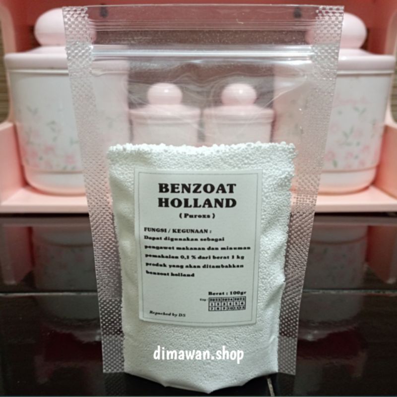 

Benzoat holland puroxs grains pengawet makanan minuman 100 gram