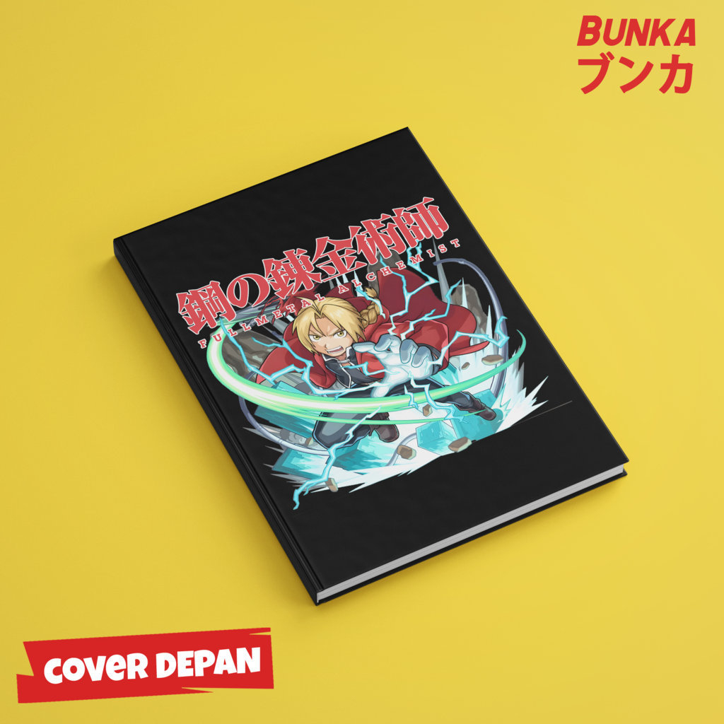 

Note Book Aesthetic Anime Fullmetal Alchemist Edward Elric Design Hardcover A5 Buku Tulis Catatan Notes Agenda Planner Jurnal vintage buku catatan story book kado anniversary valentine cowok cewek murah