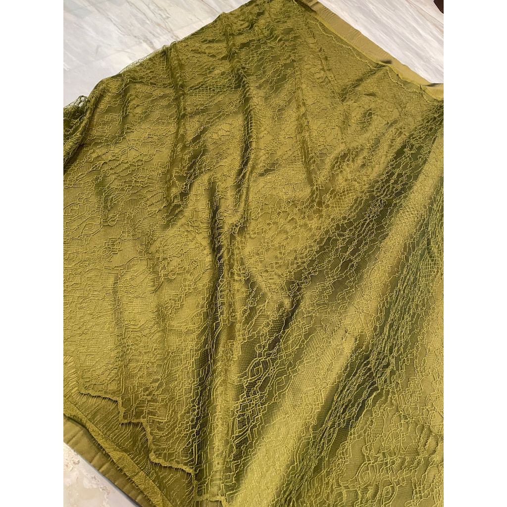 Bahan Kain Kebaya Brokat Brukat Panel Chantily Santily Aphrodite Lace Semi France Semi Prancis Warna
