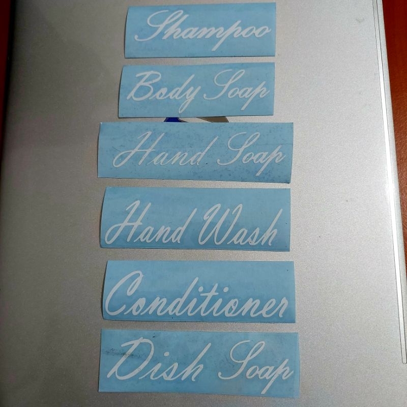 

STICKER CUTTING LABEL MURAH (SABUN,SHAMPOO,BODY WASH,HAND WASH,CONDITIONER,HAND SOAP)