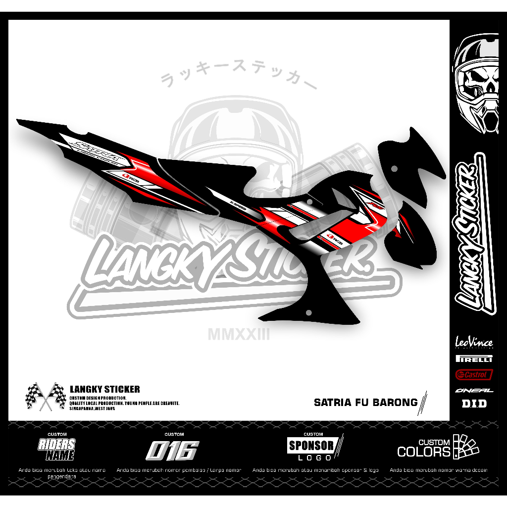 Striping/Stiker Satria FU Barong - Satria FU Lama FB-07