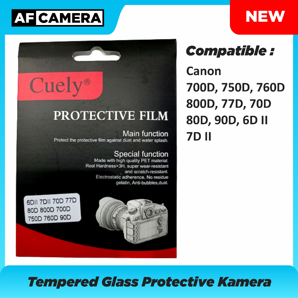 Tempered Glass Anti Gores Screen Protector Canon 700D 750D 760D 800D 77D 70D 80D 90D 6D II 7D II