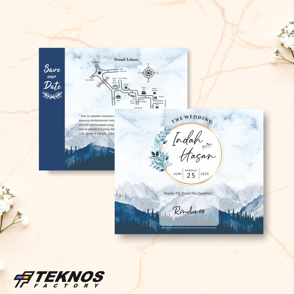 [100 PCS] BLANGKO BLANKO UNDANGAN PERNIKAHAN RINDU 08