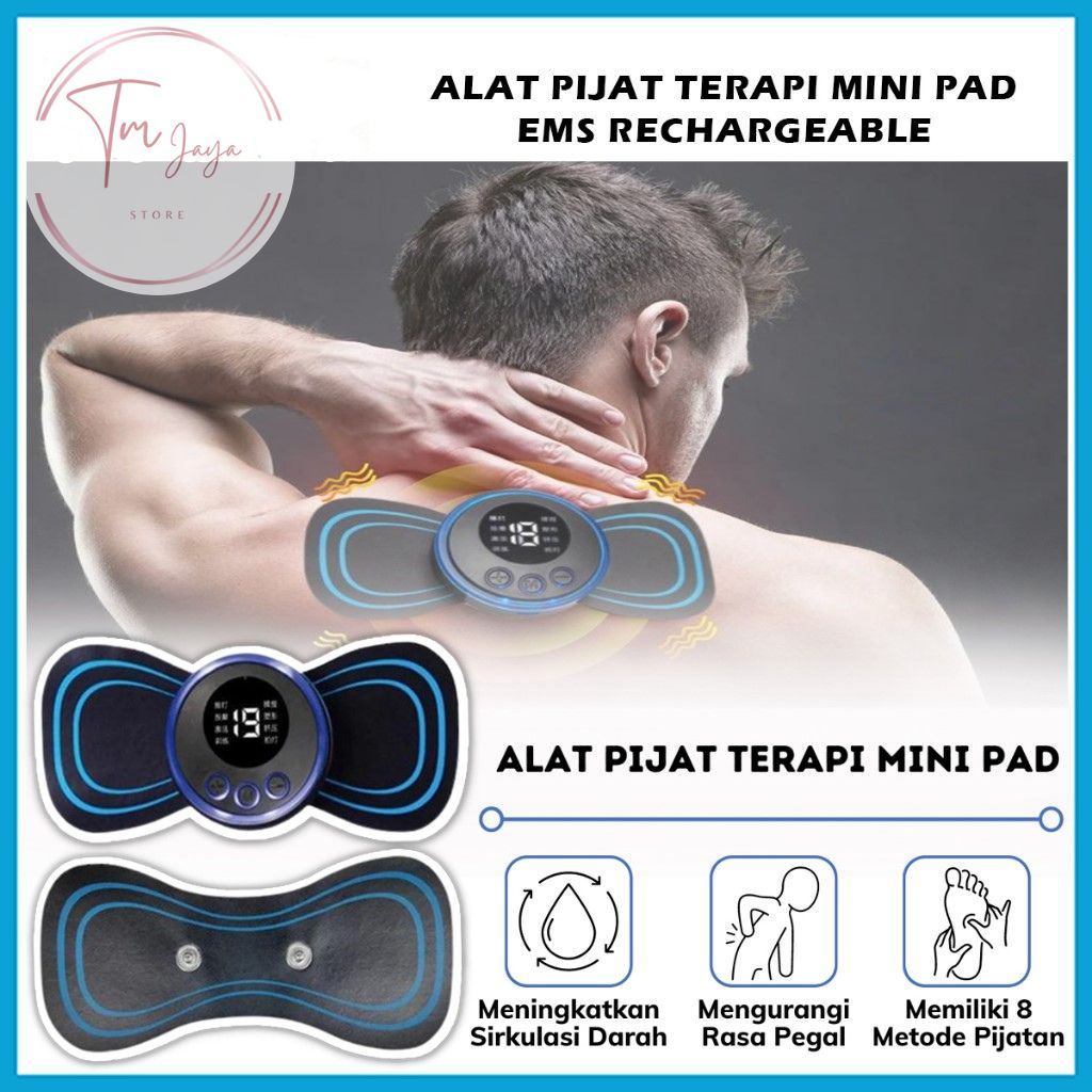 Alat Pijat Reflexsi / Salorie Ems Mesin Relax Leher Kaki Pulsa Listrik Mini Portable 8mode 19alat In