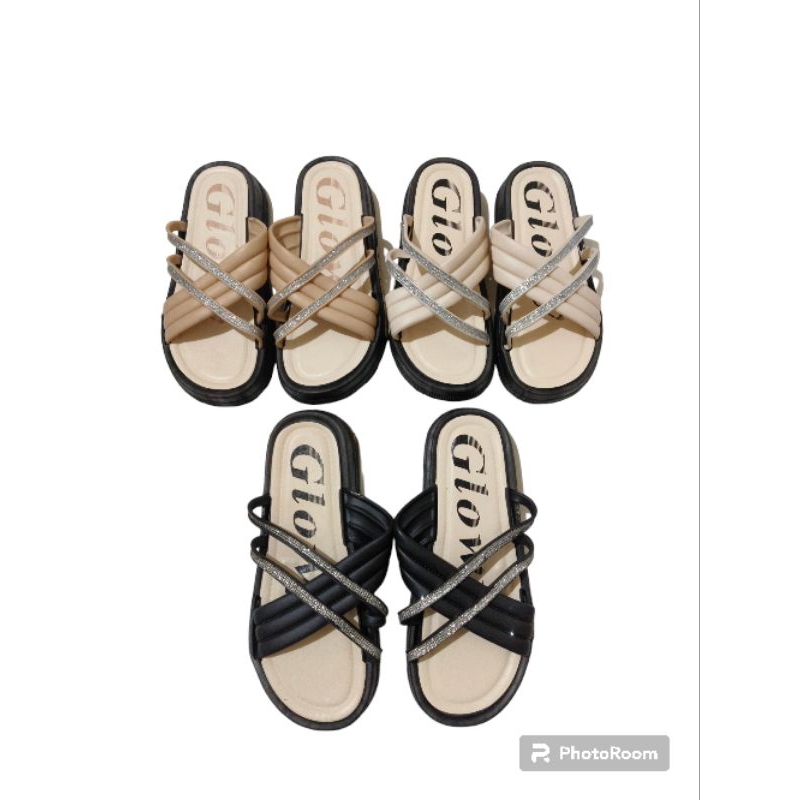 Sandal karet wanita tali silang import