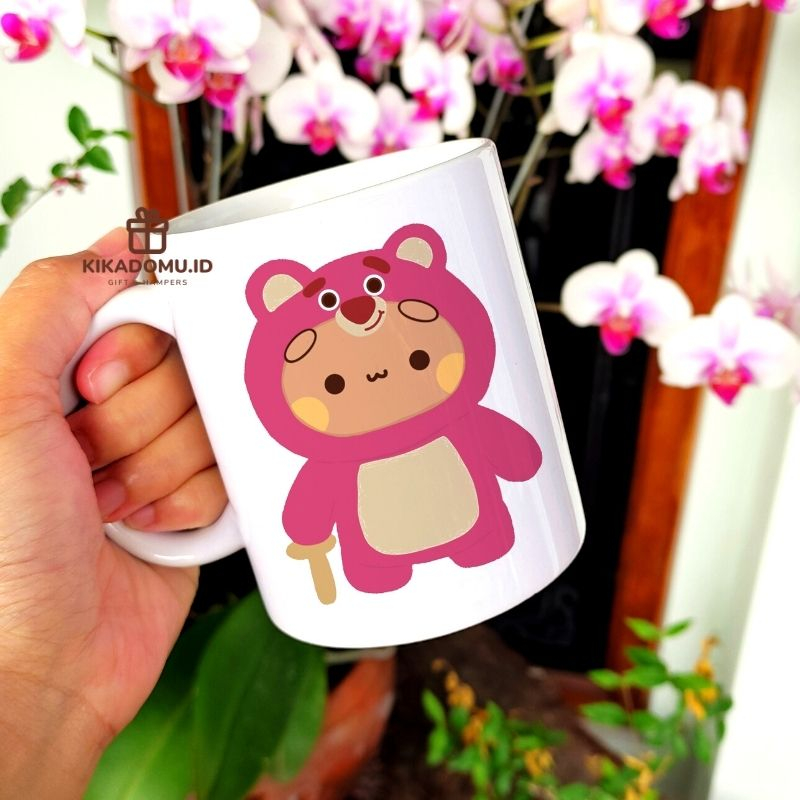 

Mug Toy Story Lotso x bubu dudu goma peach panda bear gift cute hampers