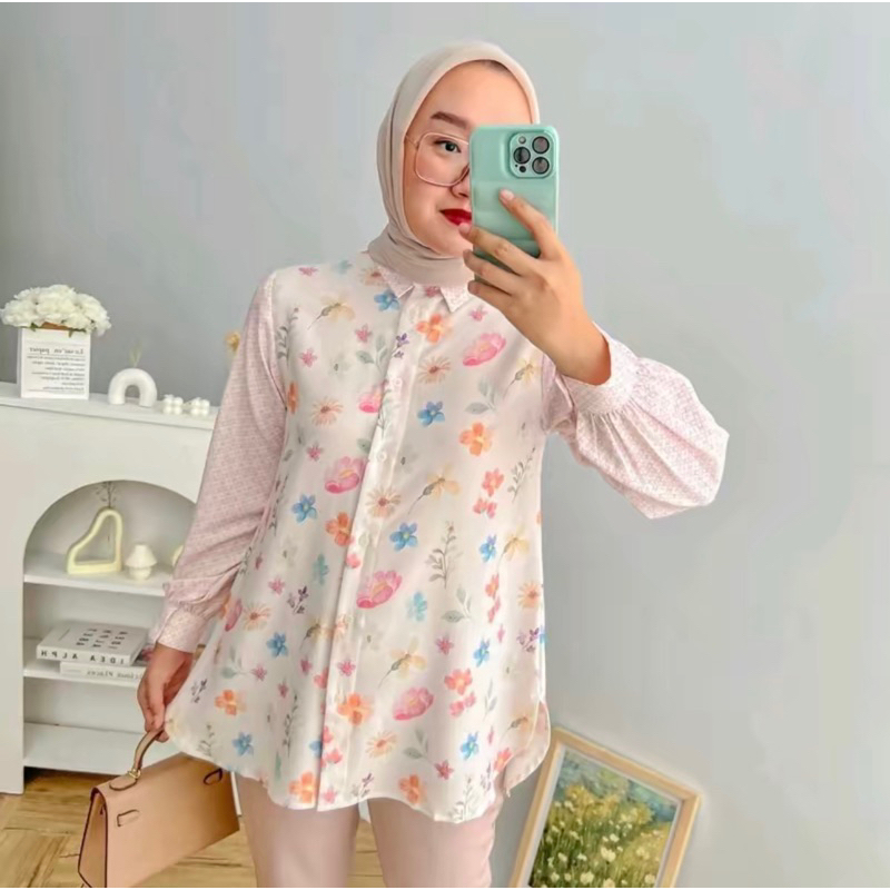 Kienka-Sofie signature blouse kemeja top atasan bunga