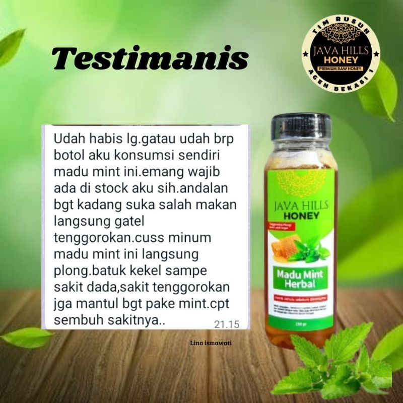Madu Mint Java Hills Honey
