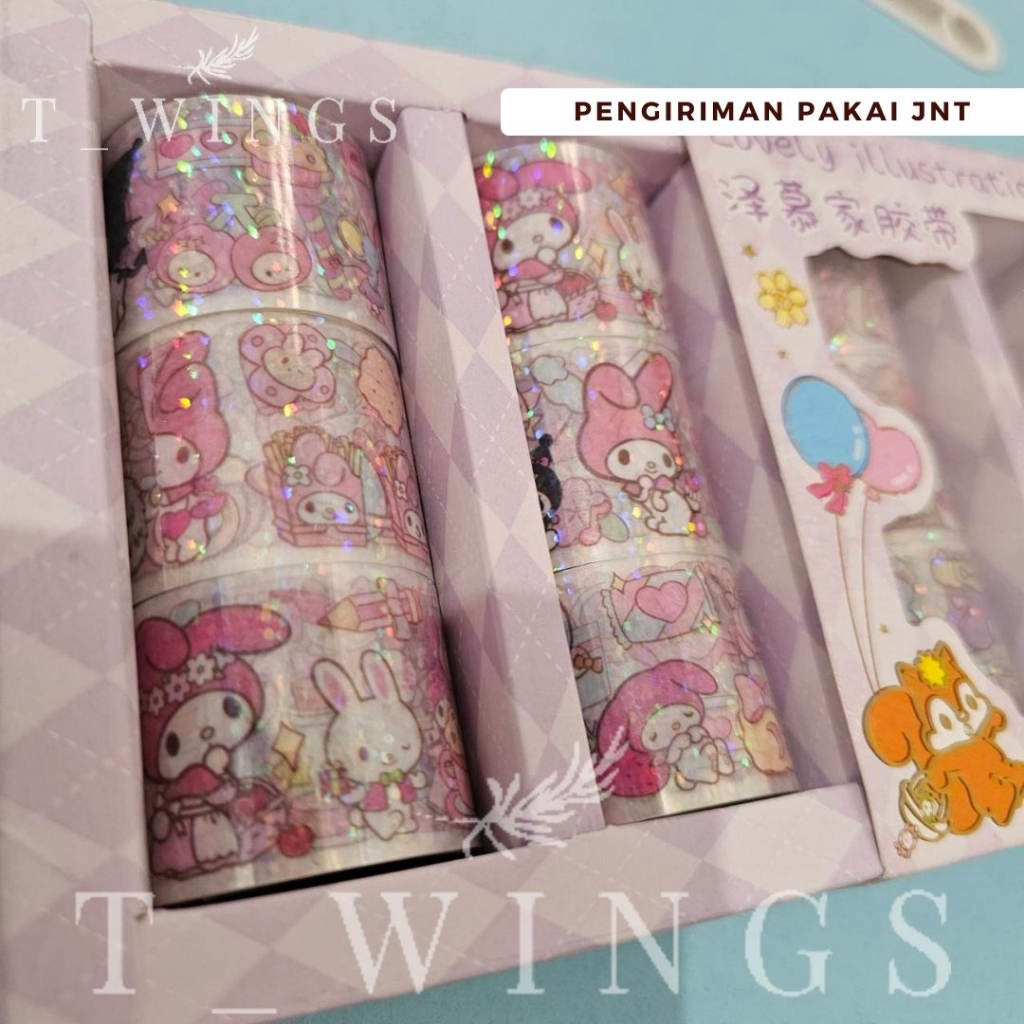 

[ TWB_09 ] Washi Tape Sanrio Hologram / Washi Tape PET Sanrio