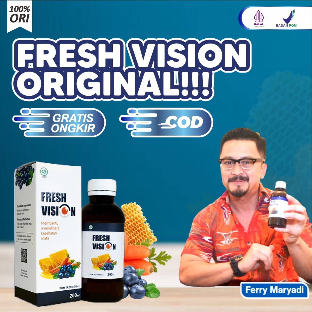 

Fresh Vision Halal BPOM Distributor Resmi Herba Herbal Alami untuk kesehatan Mata mengatasi mata merah FreshVision Prespision