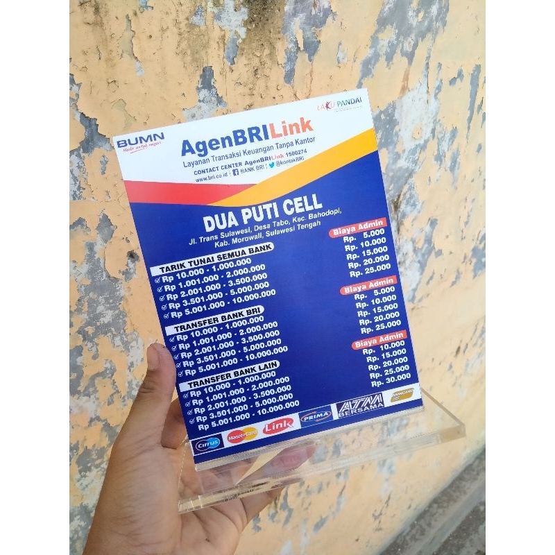 

AKRILIK AGEN BRI DAFTAR HARGA TARIF