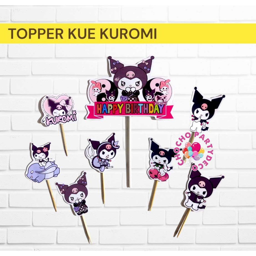 Topper KUROMI / Topper Kue Sanrio Kuromi