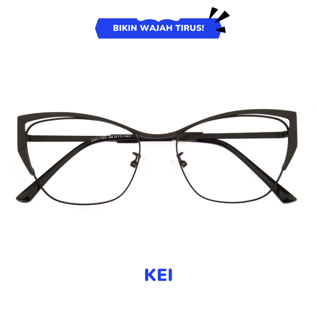 zonakacamata - Oldies Kei Black - Frame Kacamata - Pria/Wanita - Minus/Silinder/Plus