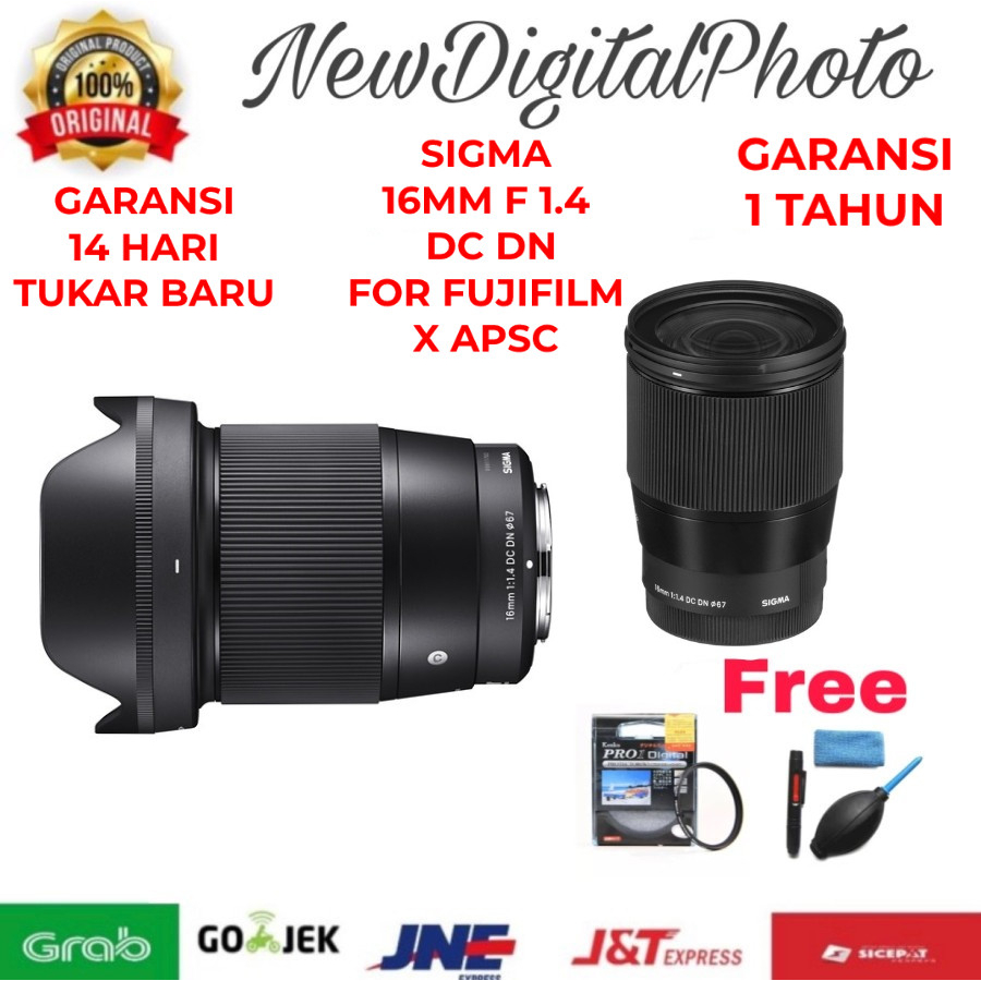 Lensa Sigma 16mm f1.4 Fujifilm X APSC DC DN Contemporary Fuji 16 f/1.4