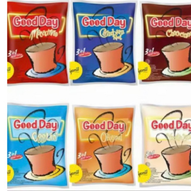 

GOOD DAY CHOCOCINO/VANILA/MOCHACINO 20g serenceng isi 10pcs