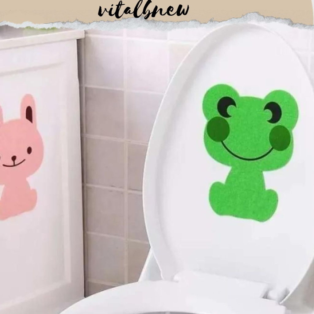 STICKER PENGHARUM RUANGAN | Stiker Pewangi Toilet Karakter Beruang Kelinci Kodok Lucu Stiker Tempel 