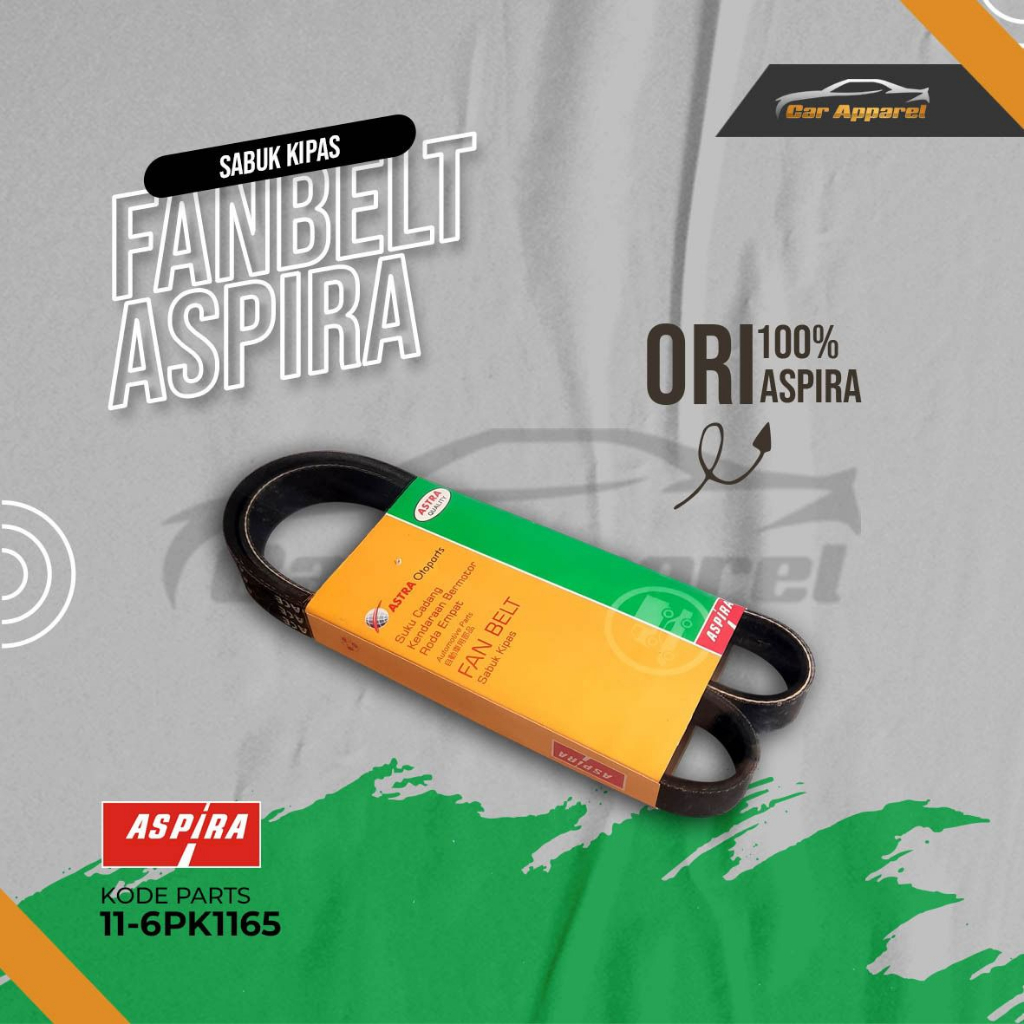 Aspira 6PK1165 Fanbelt Agya Ayla 1200cc Timing Belt