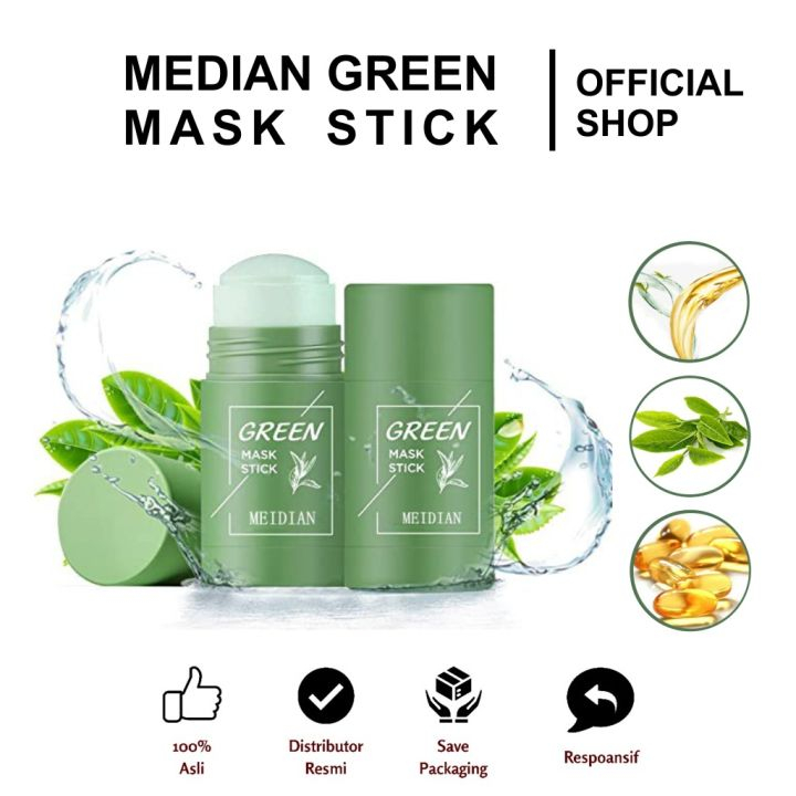 Green Mask Stik BPOM / Median Green Mask Stick / Green Masks Flek Hitam / reen Mask Stick / Greeen Mask Stick Original