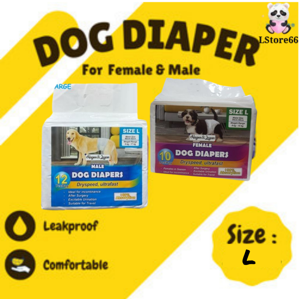 Pet Diapers Popok Pampers Anjing Kucing Pampers Kucing Anjing Jantan Betina Size L