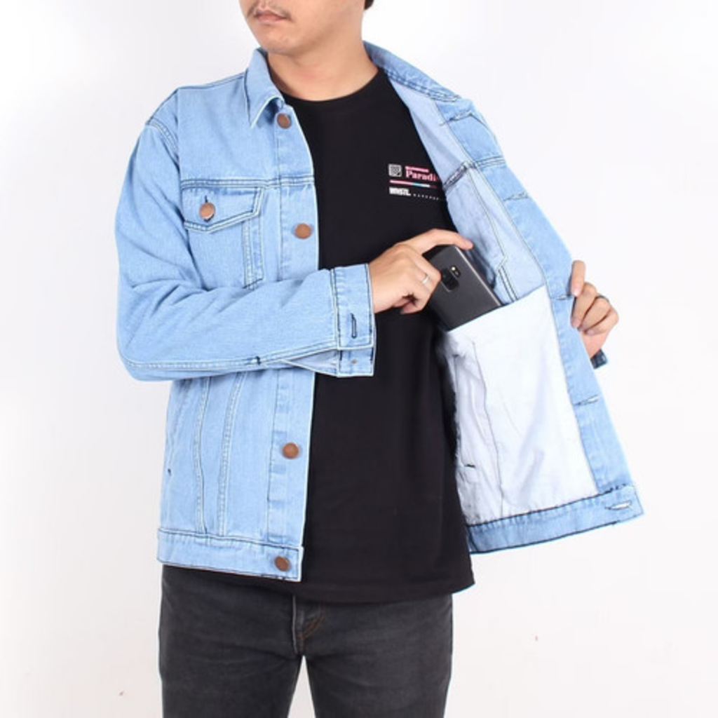 Hot Sale Jaket Jeans Jaket Denim Pria Original Import Over Size M - 3Xl