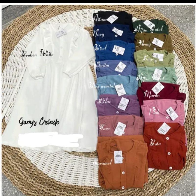 PART 2 GAMIS CRINKLE COUPLE IBU DAN ANAK USIA 1-10 TAHUN