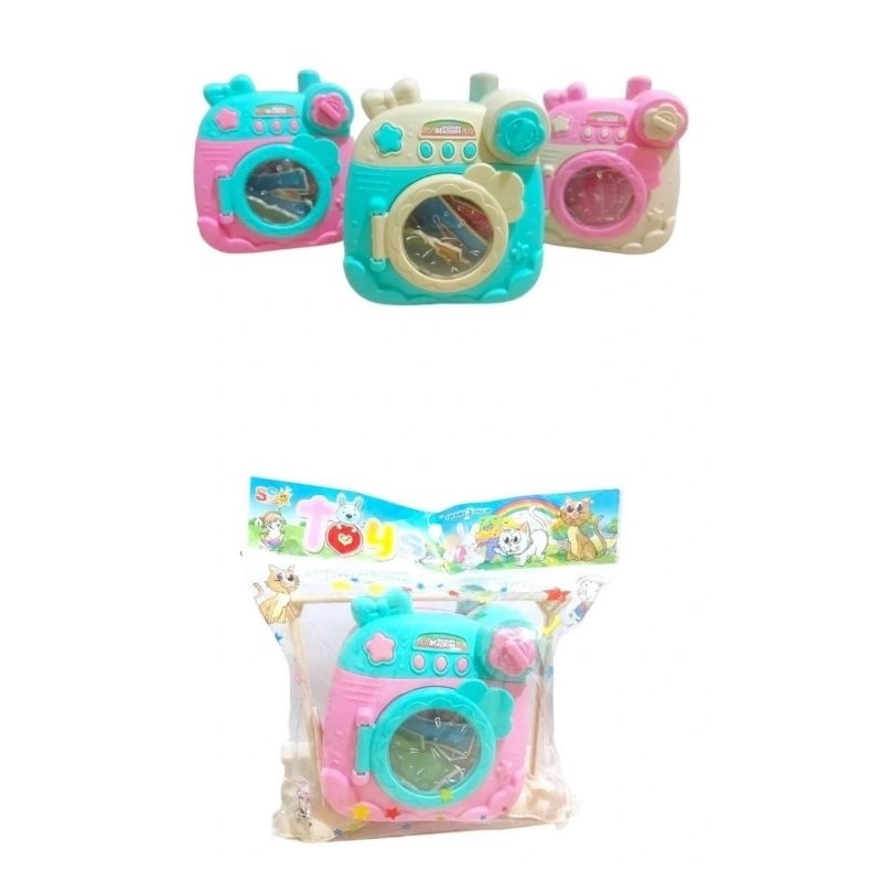 Mainan Anak Mesin Cuci Plus Jemuran Baju/Mesin Mini Mini/Mainan Mesin Laundry