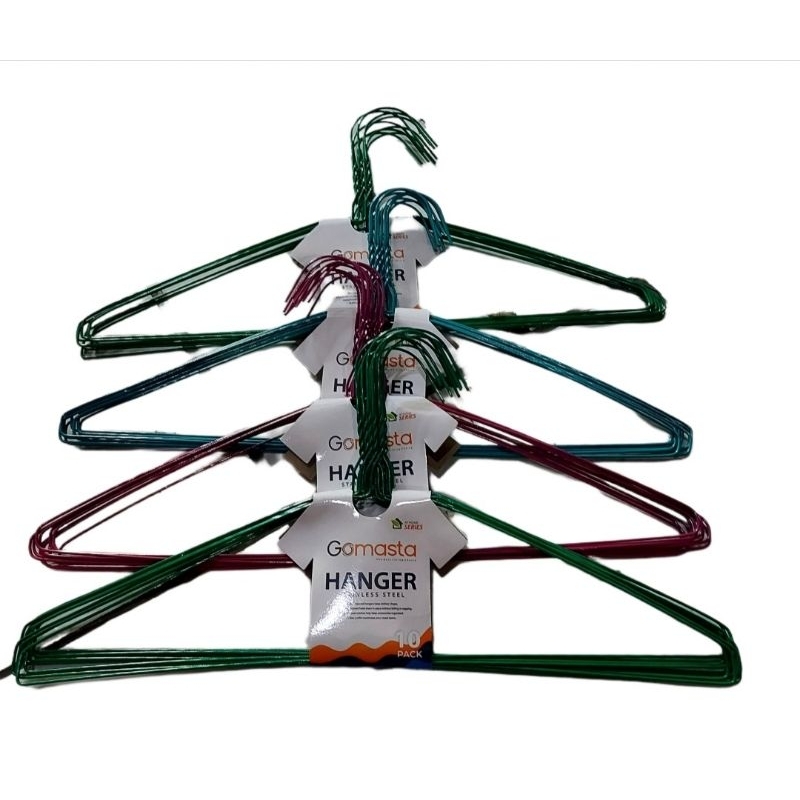 Gantungan Baju Hanger stainlees Warna Isi 10 Pics Hanger Kawat warna  stainllees