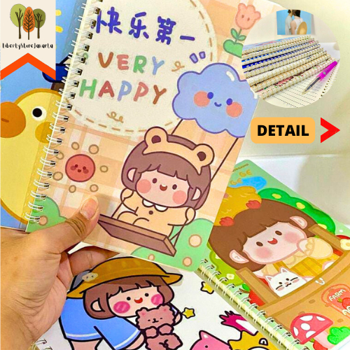 

Buku Spiral Jurnal Ukuran A5 Model Random 140 Lembar Notebook