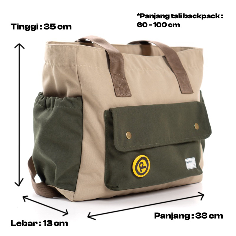 BESTPROMO REKA- PLAYFUL Totepack - Totebag Kanvas Pria Wanita - Backpack Laptop 15,6 inch Anti Air