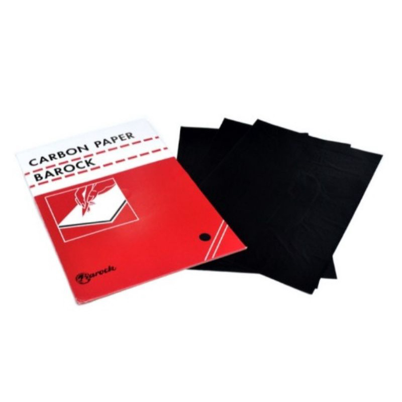 

Carbon Paper / Karbon Pola / Karbon Jahit - Merk Barock - Hitam kertas copy kertas Kertas karbon jahit merk barock 1Pak : -+50 lembar