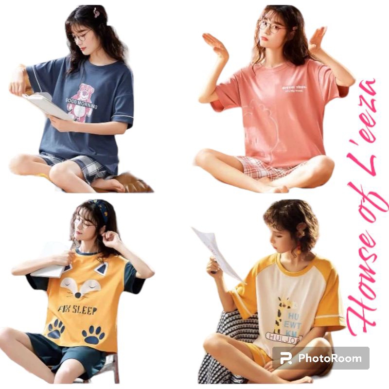 Setelan Wanita Import Setelan Kaos Hotpant Baju Tidur Import