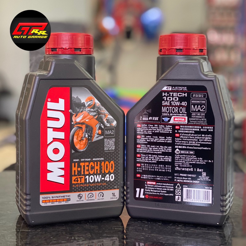 Oli Motul H-Tech Htech 100 10W40 1L CBR 250RR GSX 150 ZX25R New Ninja 250 250fi Z250 R15 V3 MT15 XSR
