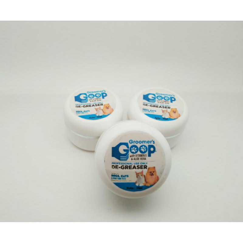 Degreaser Groomer Goop 30ml  ORIGINAL Degreaser Groomers Goop 40gr - Clean Oily Coats - Cream Pemuti