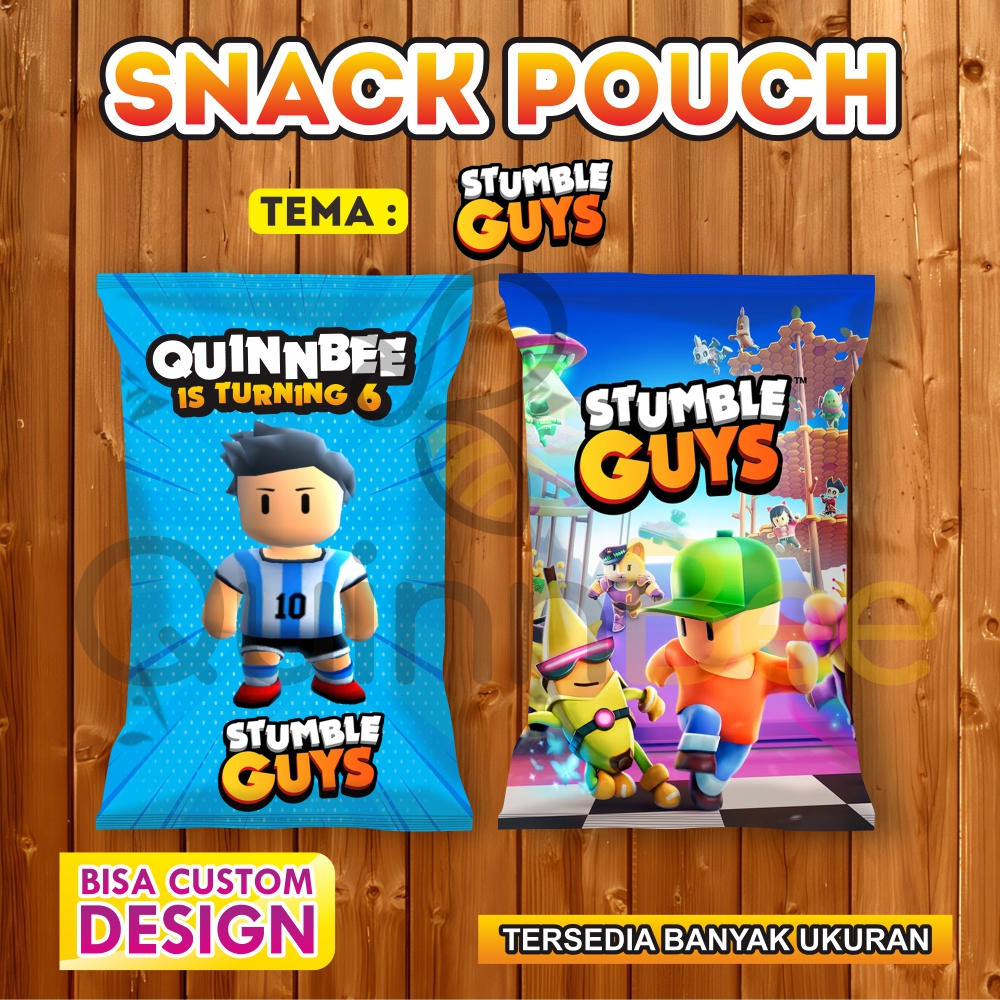 Snack Pouch Jumbo|Pouch Ultah|Kemasan Snack Ulang Tahun|Birthday Snack Pouch (Gratis Design) - STUMB