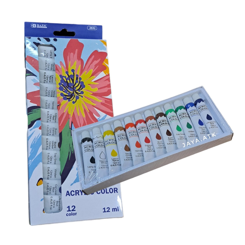 

CAT ACRYLIC KANVAS 12 WARNA 12ML CAT WARNA AKRILIK ACRYLIC COLOUR SET 12C 2632