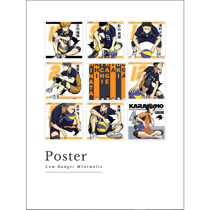 

STIKER POSTER ANIME HAIKYU PLAYER ISI [9PCS]